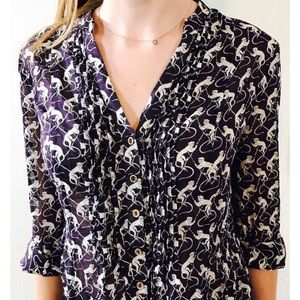Anthropologie Maeve Monkey Blouse